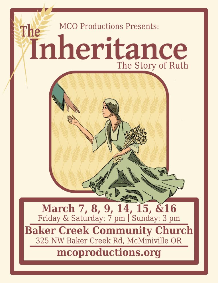 Poster for The Inheritance: The Story of Ruth, an MCO Productions musical staged in March 2025